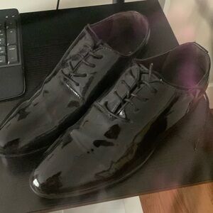 Mens Size 44 Patent Oxfords - lace up